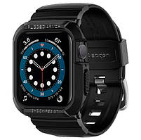 Чохол і ремінець Spigen для Apple Watch Series SE/6/5/4 (41/40 mm) Rugged Armor Pro 2 in 1, Black (ACS00546)