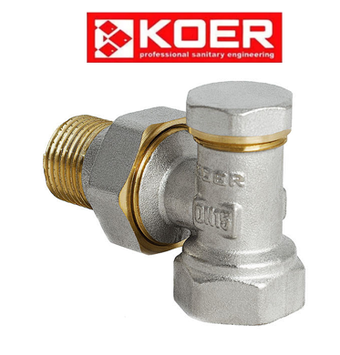 Кран радіаторний кутовий нижній 3/4 KOER KR.902 (Чехія)