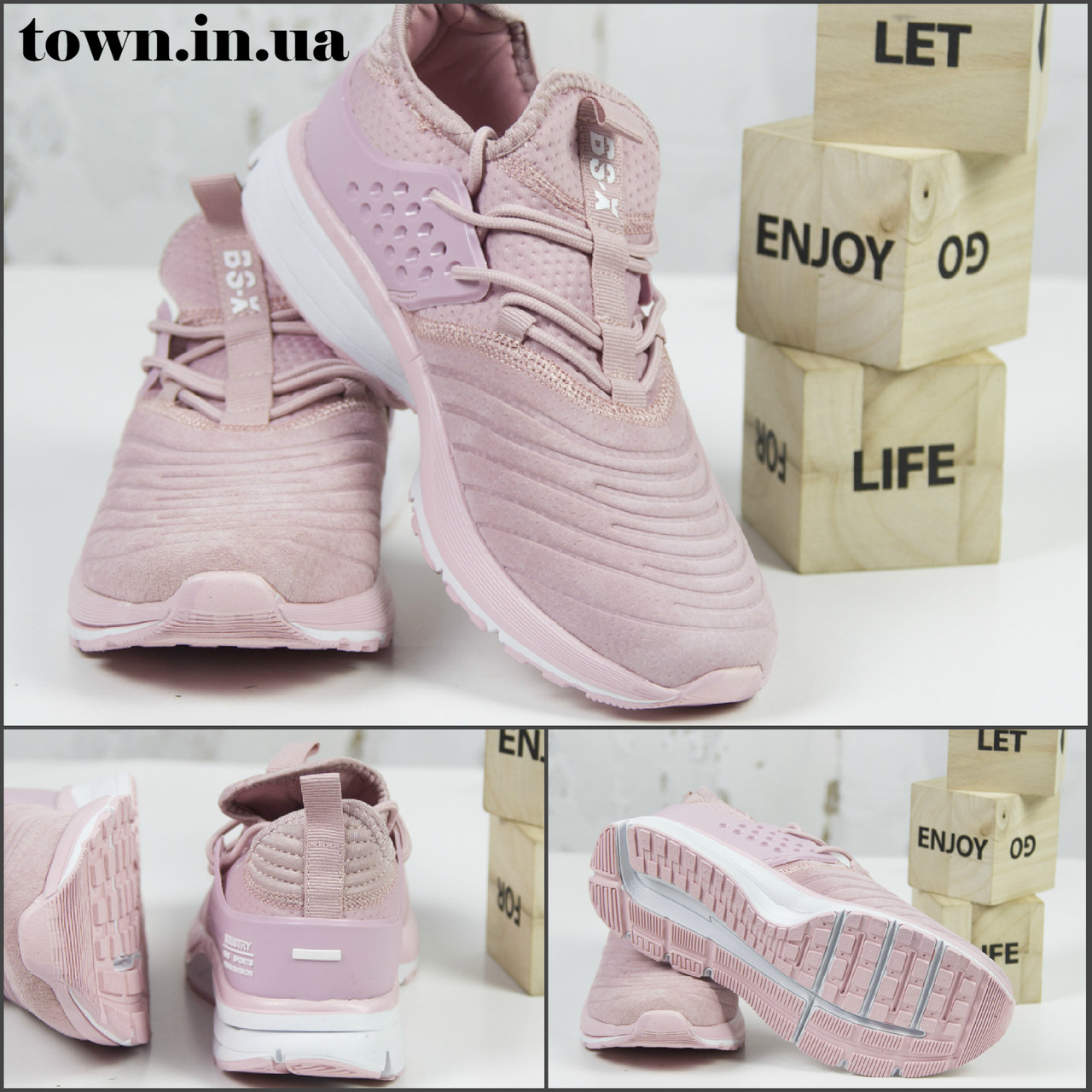 Жіночі спортивні кросівки, рожеві BS-X L1562-18. Повсякденні кросівки, текстиль 36-41 р. Жіноче взуття