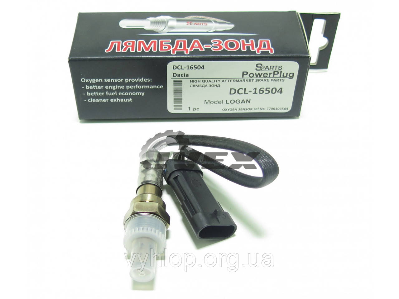 Датчик кисню - лямбда-зонд Renault (Dacia) Logan 1.4, 1.6 (7700103504) DCL-16504 Spart