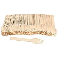 Виделки дерев'яні одноразові 16 см 250 шт