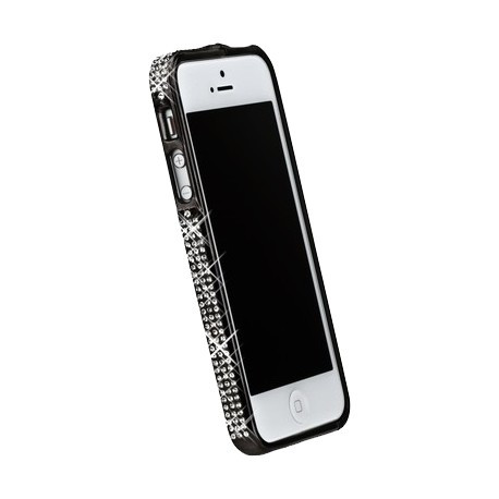 Бампер металевий із камінням Swarovski Чорний для IPhone 5/5S
