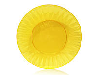 Тарелка одноразовая 20,5см желтая стекловидная 10шт