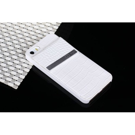 Чохол накладка шкіряна QY для iPhone 5/5S Біла