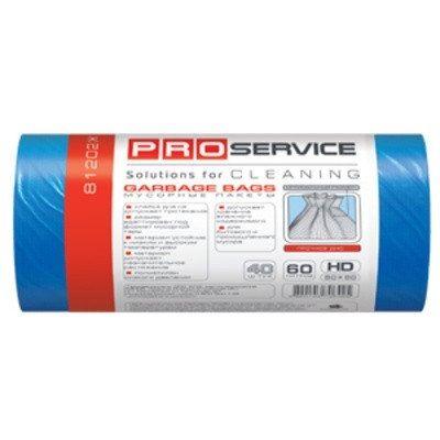 Пакети для сміття 60л 40шт 8мкм сині Pro-16113200, фото 1