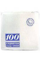 Серветки 24х25см "100серветок" білі До