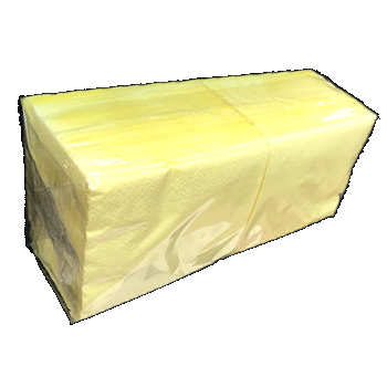 Серветки жовті грейпфрут 33х33см 200шт Z-best 2 шарові, фото 1