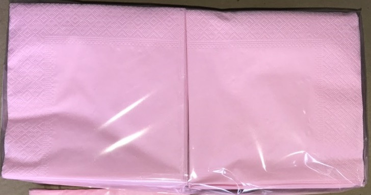 Серветки рожеві 33х33см 200шт Z-best 2слойные, фото 1