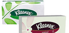 Серветки в коробці Kleenex 70шт 20*20см 3 шарові Family Оriginal -565