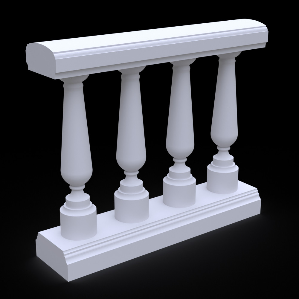 Балюстрада з гіпсу Гб-10 h860 мм., фото 1