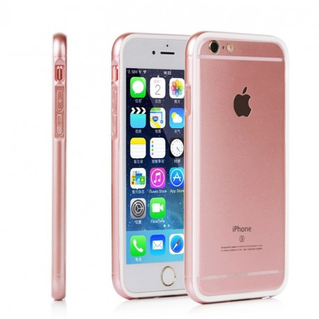 Алюмінієвий бампер з силіконом для iPhone 7/8 Рожеве золото