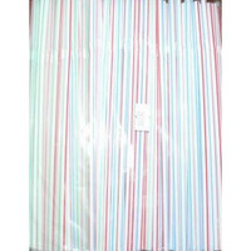 Трубочки з гофрою 21см 200шт смугасті, фото 1