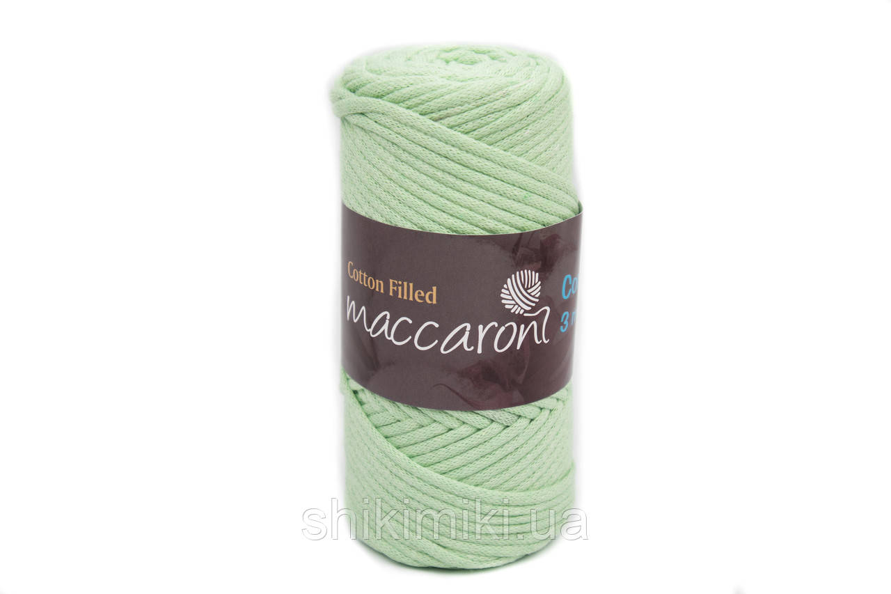 Трикотажний бавовняний шнур Cotton Filled 3 мм, колір М'ята