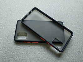 Матовий протиударний чохол бампер для Xiaomi Mi 10 Lite чорний