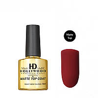 Топ матовий Matte Top Coat «Velvet» No Wipe HD Hollywood 8 мл