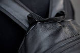Чоловічий міський чорний рюкзак з екожі RGB-23 молодіжний для ноутбука, фото 3