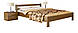 Ліжко дерев'яне без підіймального механізму на ламелях Рената на ніжках односпальне, двоспальна Естела, фото 3