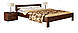 Ліжко дерев'яне без підіймального механізму на ламелях Рената на ніжках односпальне, двоспальна Естела, фото 4