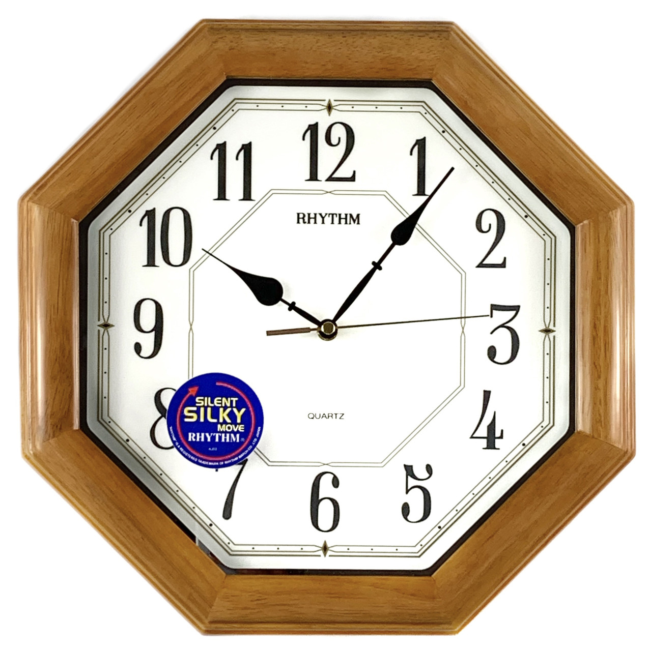 Настінний годинник RHYTHM CMG912NR07 дерев'яний, фото 1