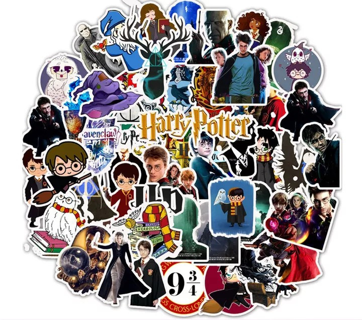 Стикери Гаррі Поттер наклейки набір 49 шт Вінілові! Harry Potter