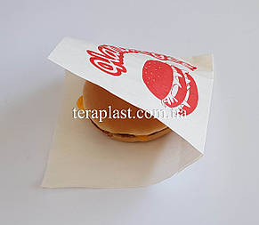Паперовий куточок для гамбургера 140х140, 40 г/м2 білий (уп-1 тис шт.), фото 2
