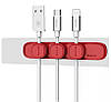 Тримач для дротів Baseus Peas Cable Clip Red (ACWDJ-09), фото 3