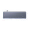 USB-хаб Baseus Harmonica Five-in-one HUB Adapter Grey (CAHUB-K0G), фото 4