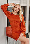 Ошатне жіноче стильне теракот обтисле, розміри S-XL, фото 2