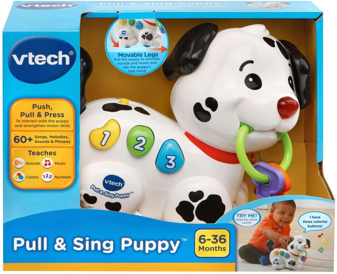 Інтерактивна розвиваюча музична іграшка щеня VTech Pull and Sing Puppy