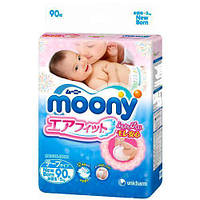 Подгузники Moony для новорожденных NB (0-5 кг) RS 90 шт (Муни)