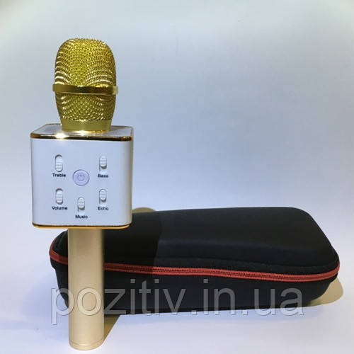 Мікрофон + караоке Bluetooth Q7+ чохол, фото 1
