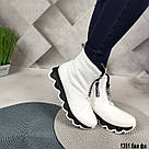 Шкіряні білі зимові черевики. Тільки 36 р-р, фото 2