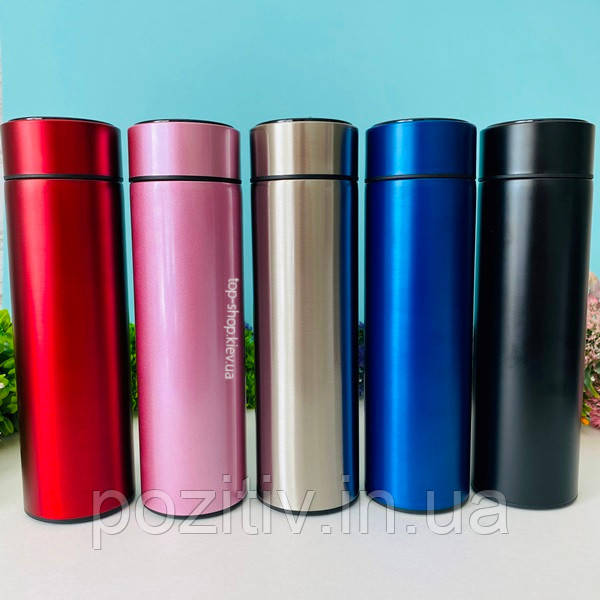 Вакуумний термос Smart Cup 500мл з LCD індикатором температури ( Чорний немає) ), фото 1