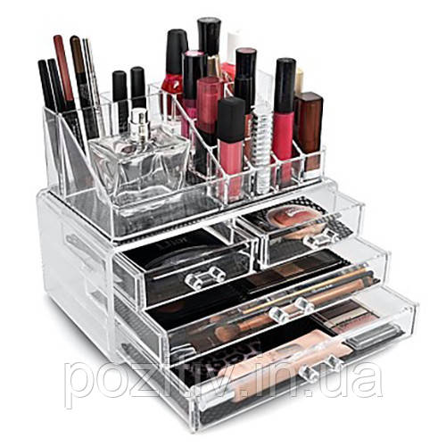 Акриловий органайзер бокс для косметики Cosmetic Storage Box, фото 1