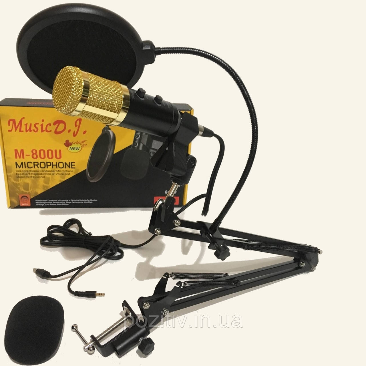 Студійний конденсаторний мікрофон Music D. J. M-800U, фото 1