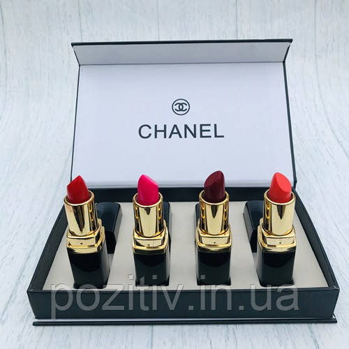 Набір помад 4 шт Chanel Rouge Coco (Коко Шанель), фото 1
