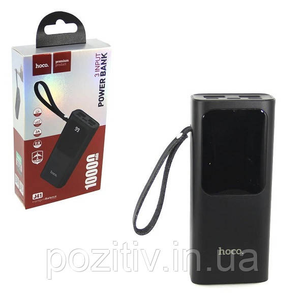 Внешний аккумулятор Power Bank Hoco J41 10000 mAh BLACK, фото 1