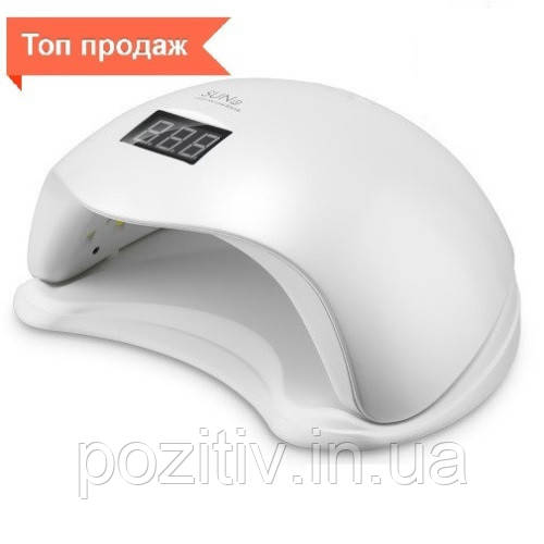 Світлодіодна UV+LED лампа SUN 5 48W white з дисплеєм і сенсором, сушарка для нігтів, фото 1