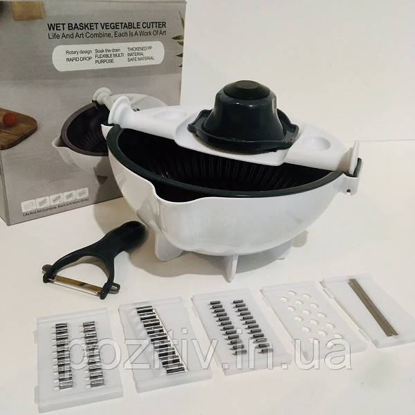 Багатофункціональна терка-овочерізка з контейнером Basket Vegetable Cutter, фото 1
