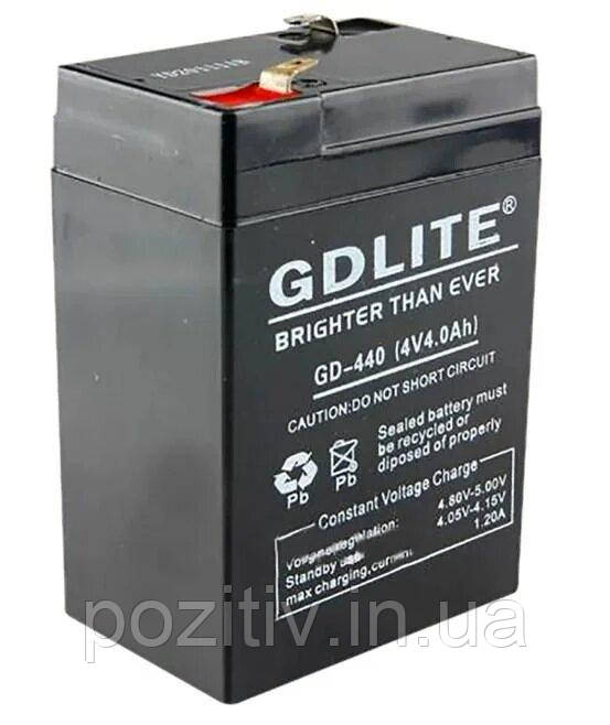 Акумулятор GDLITE GD-440 4V 4.0 Ah для ваг ,ліхтарів, іграшок, фото 1
