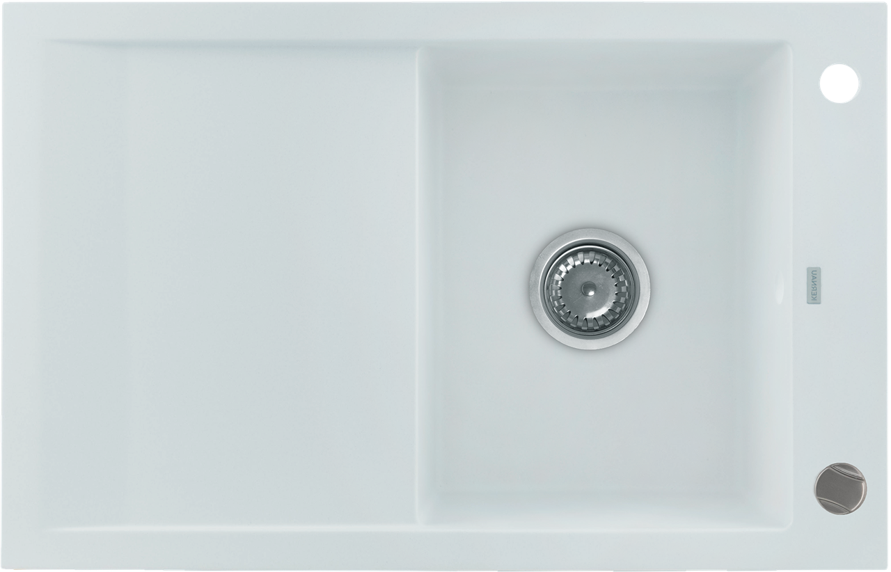 Гранітна мийка Kernau KGS M 45 1B1D PURE WHITE 7550 біла