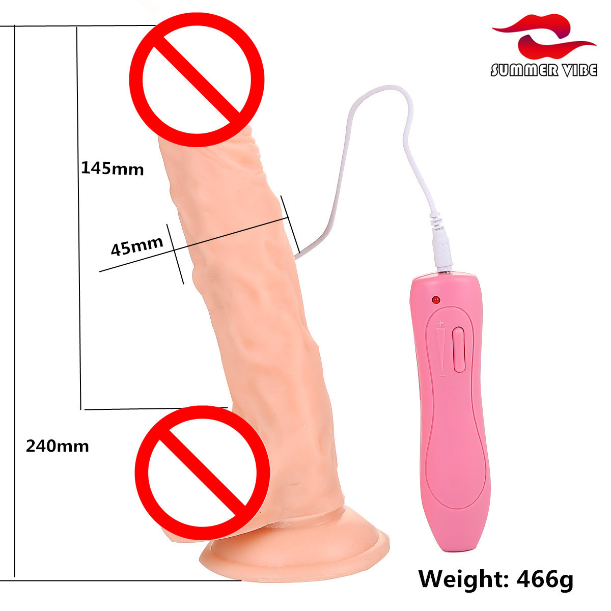 Реалістичний фалоїмітатор із вібрацією й обертанням L size. 12 speed