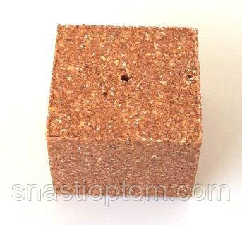 Кубик для макушатника з отвором 45х45х20 мм, Шоколад