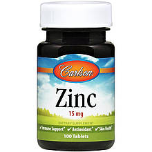 Цинк Carlson ZINC 15 mg 100 таблеток