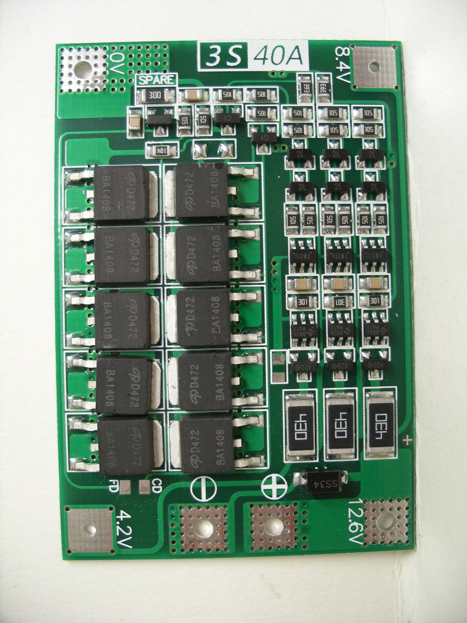 Контролер живлення BMS 3S 40A з балансуванням для Li-ion, фото 1