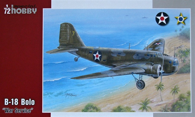 Пластикова модель 1/72 Special hobby 72265 Американський Бомбардувальник B-18 Bolo 'War Service'