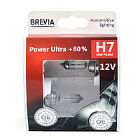 Галогенные лампы в фару авто Н7 12V 55 W BREVIA Power Ultra+60% (2шт)