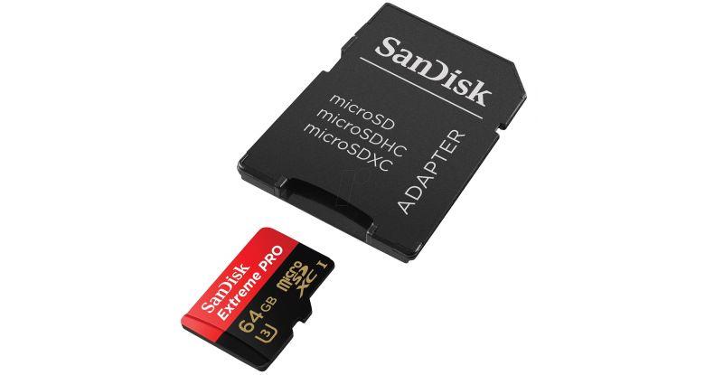 Карта пам'яті SanDisk 64GB Micro-SDXC class 10 UHS-I U3 Extreme Pro V30 SD адаптер