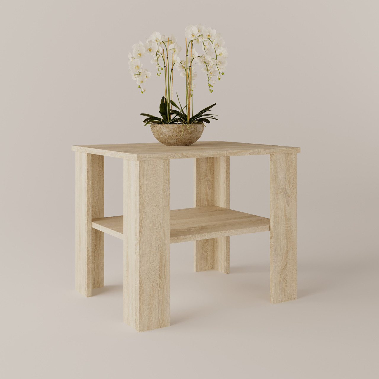 Журнальний стіл ЖС-2 500x600x600 мм Дуб сонома, фото 1