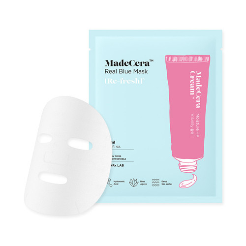 Інтенсивно зволожувальна тканинна маска для обличчя SKINRx LAB MadeCera Real Blue Mask 20ml, фото 1